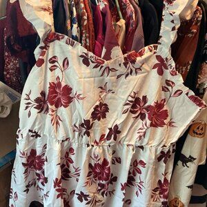 Bloomchic babydoll sleeveless summer top with ruffled straps